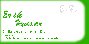 erik hauser business card